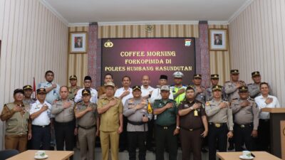 Kapolres Humbahas Jalin Silahturahmi Dan Koordinasi Dengan Forkopimda Humbahas Laksanakan Coffe Morning