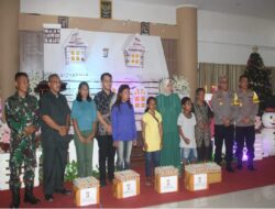 Bupati Buru Selatan Hj Safitri Malik Soulisa, Hadiri Perayaan Natal Polres Bursel