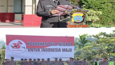 Waka Polres Tapteng Bertindak Sebagai Irup Dalam Peringatan Hari Bela Negara Ke- 75 Tahun 2023