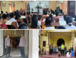 Polres Taput Lakukan Pengamanan Kebaktian Malam Natal Dan Natal Umum 25 Desember 2023, Di Setiap Gereja