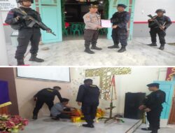 Polres Kaur Serta Polda Bengkulu Lakukan Sterilisasi Penjinak Bom (JIBOM) Di Gereja – Gereja Di Wilayah Hukum Polres Kaur