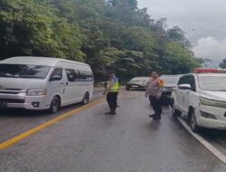 Kapolres Toba Turun langsung Cek Laka Lantas Di Jalinsum Desa Jangga Dolok, Kecamatan Lumban Julu