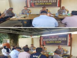 Polda Bengkulu/Polres Kaur Menggelar Konferensi Pers Terkait Capaian Kinerja Polres Kaur Tahun 2023