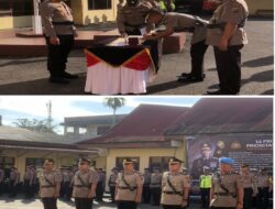 Sertijab Kabagren, Kasat Narkoba Dan Kasi Propam, Dilaksanakan Di Lapangan Apel Polres Sibolga