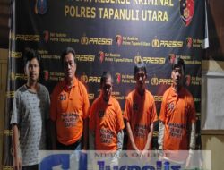 4 Pelaku Pencurian Alat Berat Jenis “Backhoe loader” Berhasil Di Tangkap Sat Reskrim Polres Taput