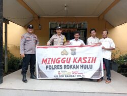 Program Minggu Kasih Personil Polsek Rambah Hilir