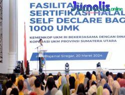 Kolaborasi Dengan Kementerian Koperasi, Pemprov Sumut Fasilitasi 1.000 Sertifikat Halal Gratis Untuk UMKM