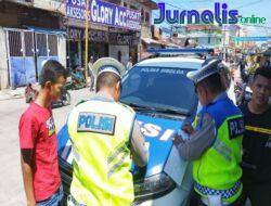 Polres Sibolga Tindak Pelanggar Dengan Tilang Teguran, Dalam Rangka Ops Keselamatan Toba 2024