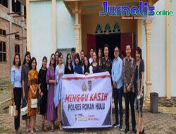 Kompol Sordaman Jadi Pelaksana Program Minggu Kasih Presisi Di Gereja HKBP Pasir Pengaraian