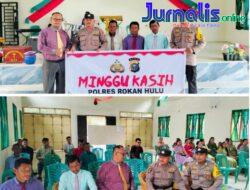 Dipimpin Iptu Suheri, Personil Polsek Tambusai Utara Giat Minggu Kasih Quick Wins Presisi
