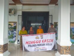Personil Piket Pelayanan SPKT Polsek Tambusai Optimalkan Pelayanan Masyarakat Lewat Program Minggu Kasih