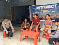Wujudkan Situasi Aman Dan Kondusif, Personil Polsek Rambahsamo Rutin Gelar Program Jumat Curhat Presisi