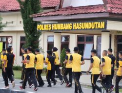 Tingkatkan Kebugaran Personil : Polres Humbahas Gelar Test Kesamaptaan Jasmani Berkala