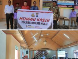 Kabag SDM Bersama Personil Polres Rohul Giat Program Minggu Kasih