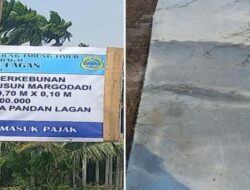 Diduga Pekerjaan Jalan Asal Jadi. Kades Pandan Lagan Akui Sudah di Audit BPKP.