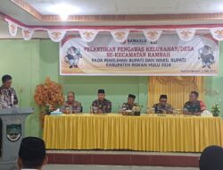 Kapolsek Rambah Hadiri Pengambilan Sumpah Janji Anggota Panwaslu Kelurahan/Desa Se- Kecamatan Rambah, Ini Datanya