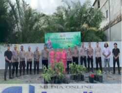 Memperingati Hari Bhayangkara Ke- 78 Tahun Kapolsek Bonai Darussalam   Pimpin  pelaksanaan Penanaman Pohon