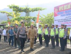 Polres Tapteng Apel Gelar Pasukan OPS Patuh Toba 2024