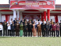 Polres Taput Gelar Upacara Peringatan HUT Bhayangkara Ke- 78 Di Lapangan Serbaguna Tarutung