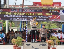 Dalam Rangka Pengamanan Pemilukada Serentak 2024 Polres Taput Laksanakan Apel Gelar Pasukan OMP