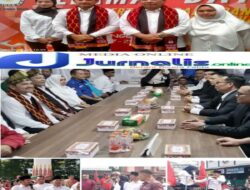 Pasangan Calon Walikota Dan Wakil Walikota Tebing Tinggi Dengan Relawan IDAMAN Diarak Kesenian Tradisional Resmi Mendaftar Ke KPU