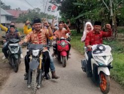 Pasangan Agus-Nazar Diarak Ratusan Warga Pagar Puding Menuju Kemenangan.