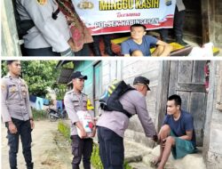 Aksi Nyata Polri di Program Minggu Kasih Dengan Berbagi Kasih Terhadap Warga Lumpuh Di Habinsaran