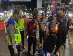 Patroli Blue Light Dan Cipta Kondisi Di Kabupaten Toba, Polisi Tindak Tegas Motor Tanpa Plat Nomor Dan Knalpot Brong