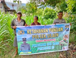 Bhabinkamtibmas Polsek Silaen Dukung Ketahanan Pangan Nasional