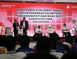 Debat Publik Pilbub Toba Berjalan Lancar, Pjs Bupati Toba Apresiasi KPUD Dan Ketiga Paslon
