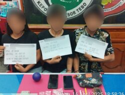 Satresnarkoba Polres Tebo Bekuk Tiga Pengedar Sabu Di Rimbo Bujang, Total Barang Bukti 10,08 Gram