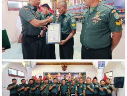 Enam Prajurit TNI Pensiun, Dandim Aceh Tenggara Serahkan Piagam Penghargaan