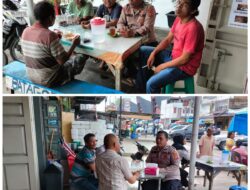 Bhabinkamtibmas Dan Personil Polsek Balige Melaksanakan Cooling System Bersama Warga Di Warung Kopi
