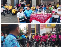 Sambut HUT Bhayangkara Ke-79, Polres Aceh Tenggara Gelar Gerak Jalan Santai