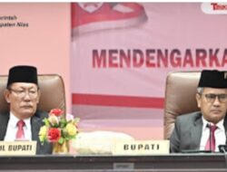Bupati Nias Ya’atulo Gulo S.E.S.H.M.Si Hadiri Rapat Paripurna DPRD Kabupaten Nias