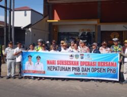 Sat Lantas Polres Nias Membatu Beberapa OPD (Organisasi Pemerintah Daerah) Kota Gunungsitoli Menghimbau Masyarakat Taat Bayar Pajak