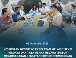 Kejari Nias Selatan Bahas Permohonan Legal Opinion DPRD Terkait Pergeseran Anggaran 2025