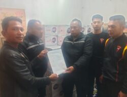 Polres Toba Distribusikan Bantuan Sembako Ke Posko Terpadu Penanggulangan Bencana Alam Bandara Silangit