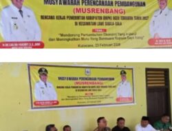 Bupati Aceh Tenggara Hadiri Musrenbang Di Kecamatan Lawe Sigala-Gala