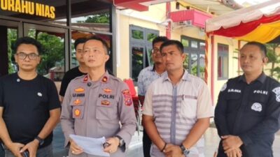Dua Orang Tersangka Kasus Dugaan Pemerasan Anggota DPRD Kota Gunungsitoli Ditahan Oleh Polres Nias