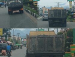 Warga Pengguna Jalan Mengeluh, Mobil Dump Truk Pengangkut Matrial Diduga Bebas Beroperasi