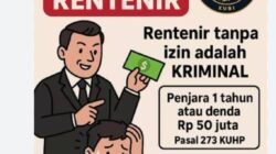 Diduga Merasa Dekat Dengan APH, Rentenir Berseliwak Hingga Meresahkan