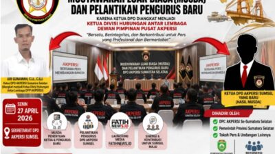 Gebrakan Baru AKPERSI Sumsel: Gelar Muslub Sekaligus Luncurkan Media FatihNews.id