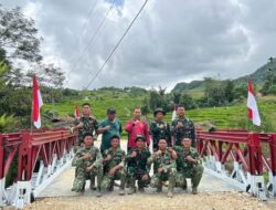 Bupati Humbahas, Apresiasi Kinerja TNI Atas Rampungnya Jembatan Bailey Di Panggugunan Pakkat