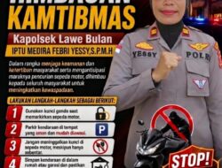 Kapolsek Lawe Bulan Imbau Masyarakat Tingkatkan Kewaspadaan “Cegah Pencurian Sepeda Motor”