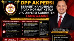 DPP AKPERSI Berhentikan Dengan Tidak Hormat Ketua DPC Tanggamus, Tegaskan Zero Tolerance Narkotika