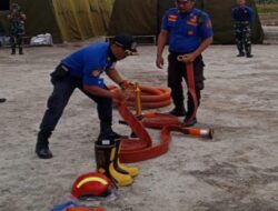 Perkuat Sinergi Dan Kesiapsiagaan, Pemkab Humbahas Gelar Pelatihan Pemadam Kebakaran Bagi Personel Yonif TP 955/Hoda Sihapaspili
