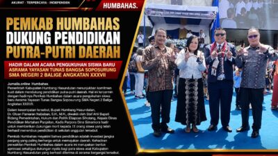 Dukung Pendidikan Unggulan, Pemkab Humbahas Hadiri Pengukuhan Siswa Asrama Tunas Bangsa Soposurung